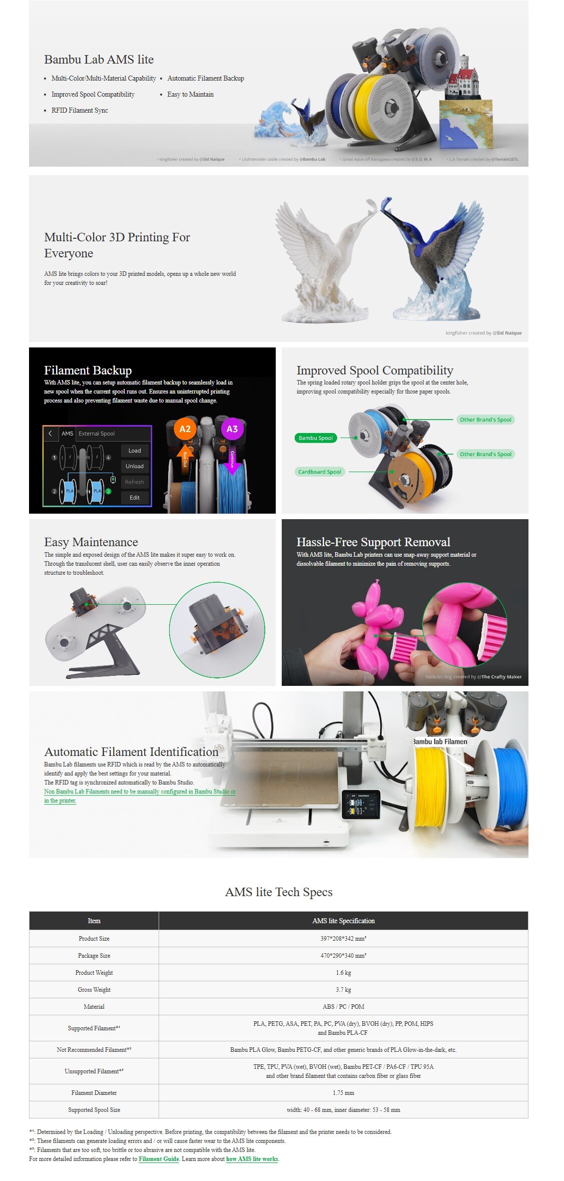 Bambu Lab AMS Lite - Automatic Material System - A1 Series